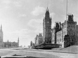 The Canadian Parliament Building before it was destroyed by fire in 1916